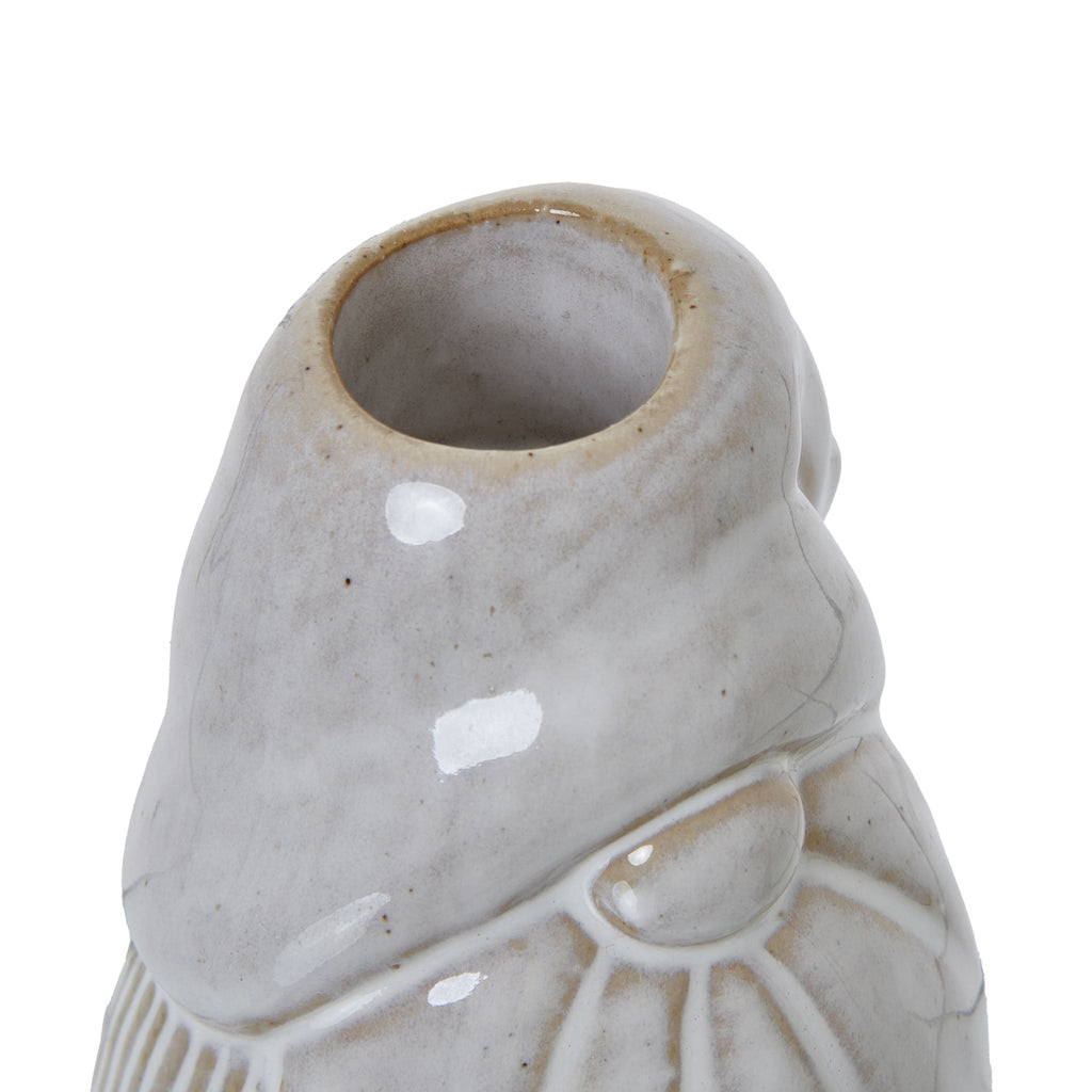 White Gonk Taper Candle Holder top view