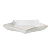 Medium White Ceramic Star Dish Side view