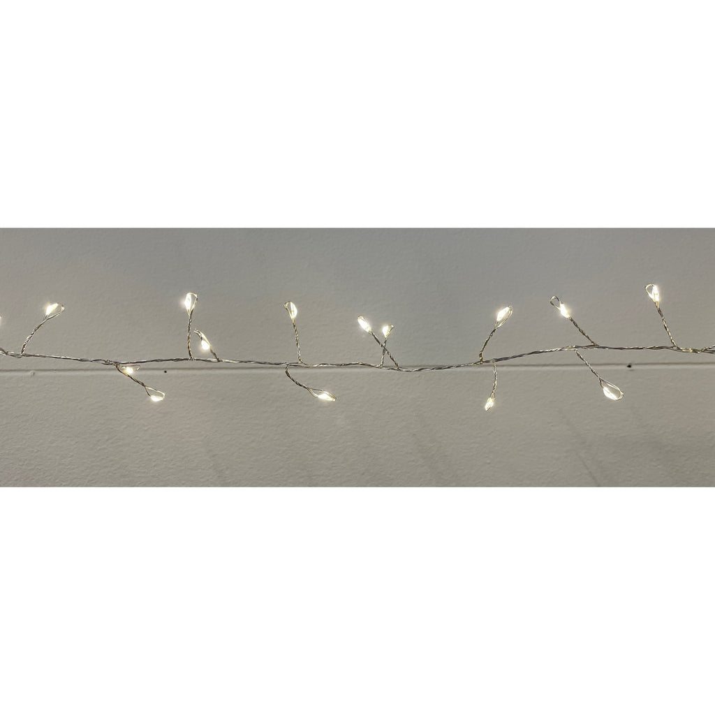 7.2m/23ft 6in Plug In LED Warm White Cluster Micro Lights close up view