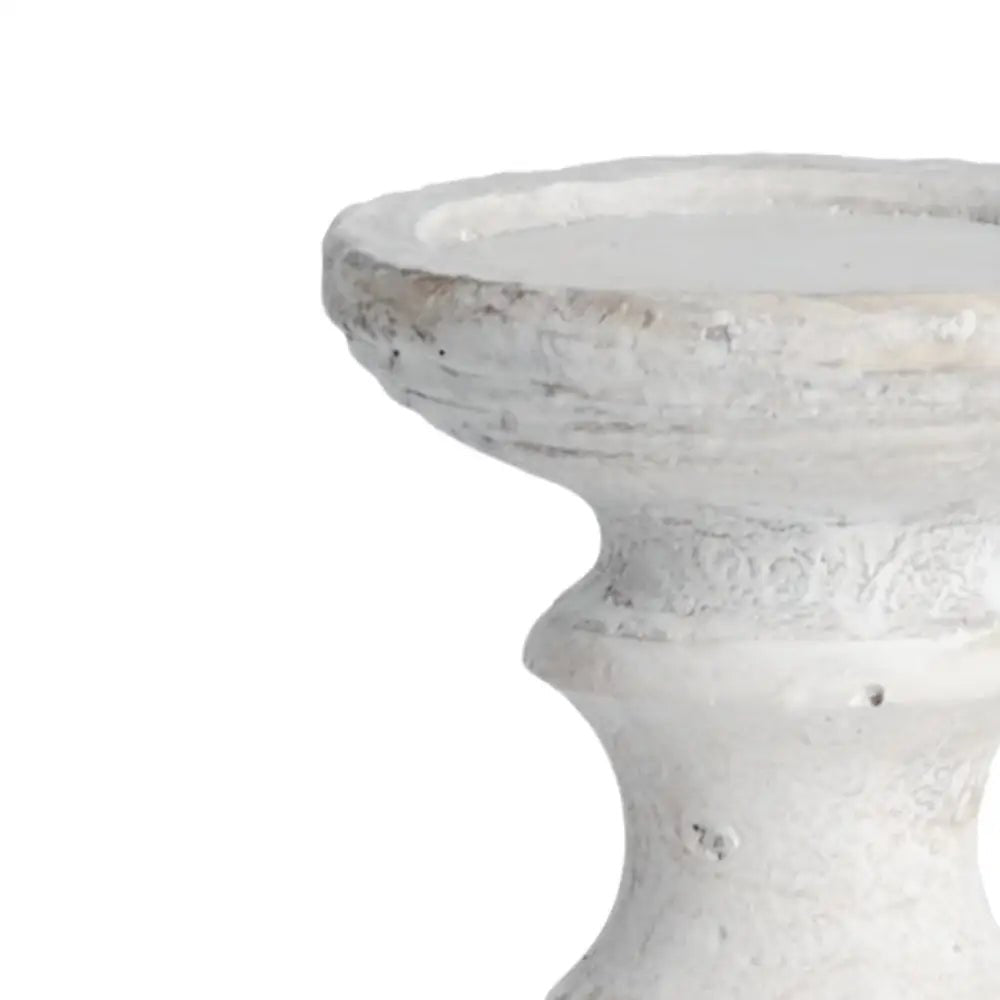 Curved White Ceramic Candle HolderCandle HolderChic & Co Home LTD
