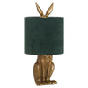 Gold Hare Table Lamp with Green Velvet ShadeTable LampsChic & Co Home LTD