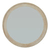 Washed Wood Round Mirror with Light Wooden FrameMirrorsChic & Co Home LTD